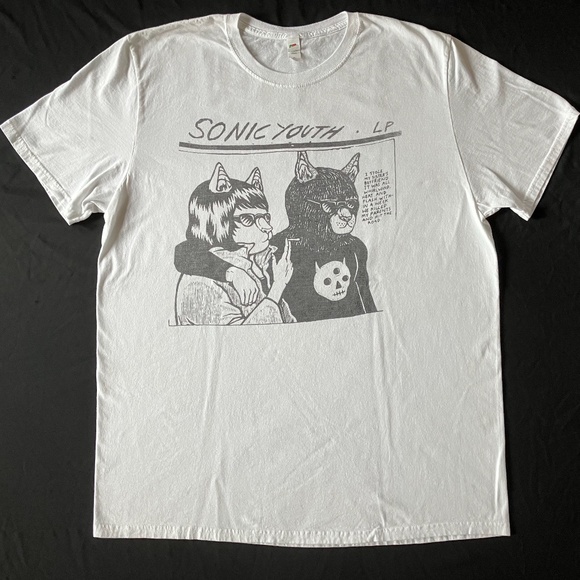 Fruit of the Loom Tops - Original VINTAGE Sonic Youth Rock and Roll Tee XL